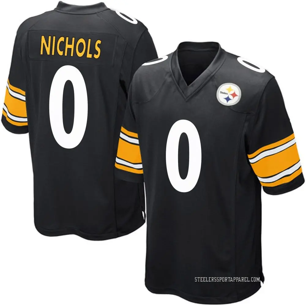 Game Black Men's Lew Nichols Pittsburgh Steelers Team Color Jersey