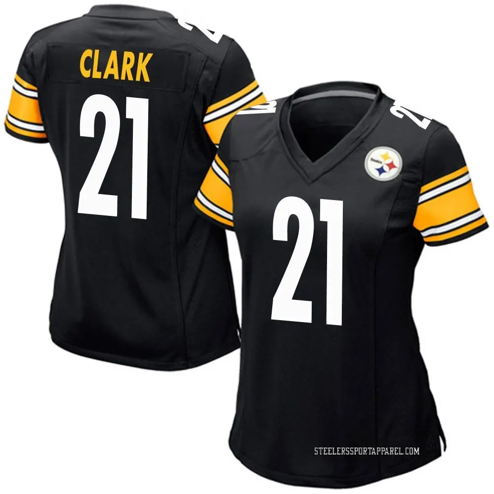 Game Black Women's Chuck Clark Pittsburgh Steelers Team Color Jersey