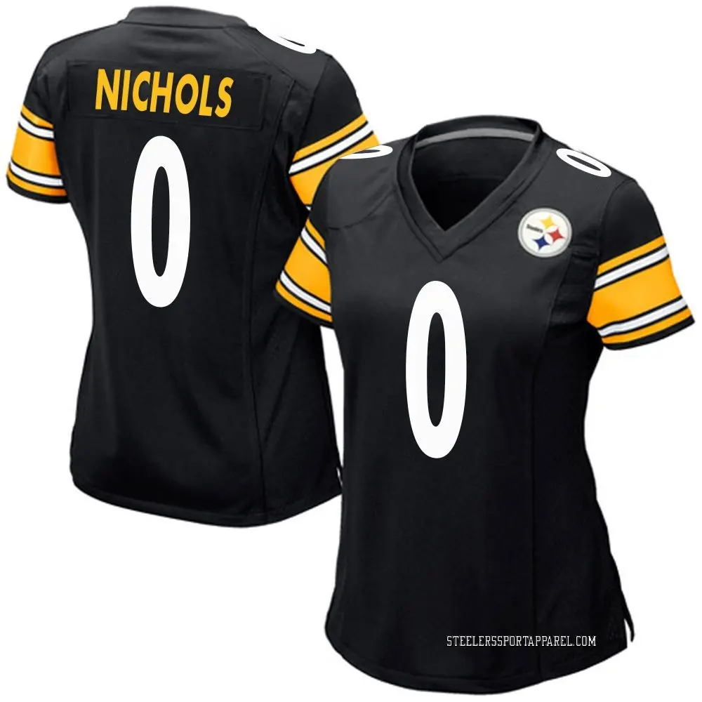 Game Black Women's Lew Nichols Pittsburgh Steelers Team Color Jersey