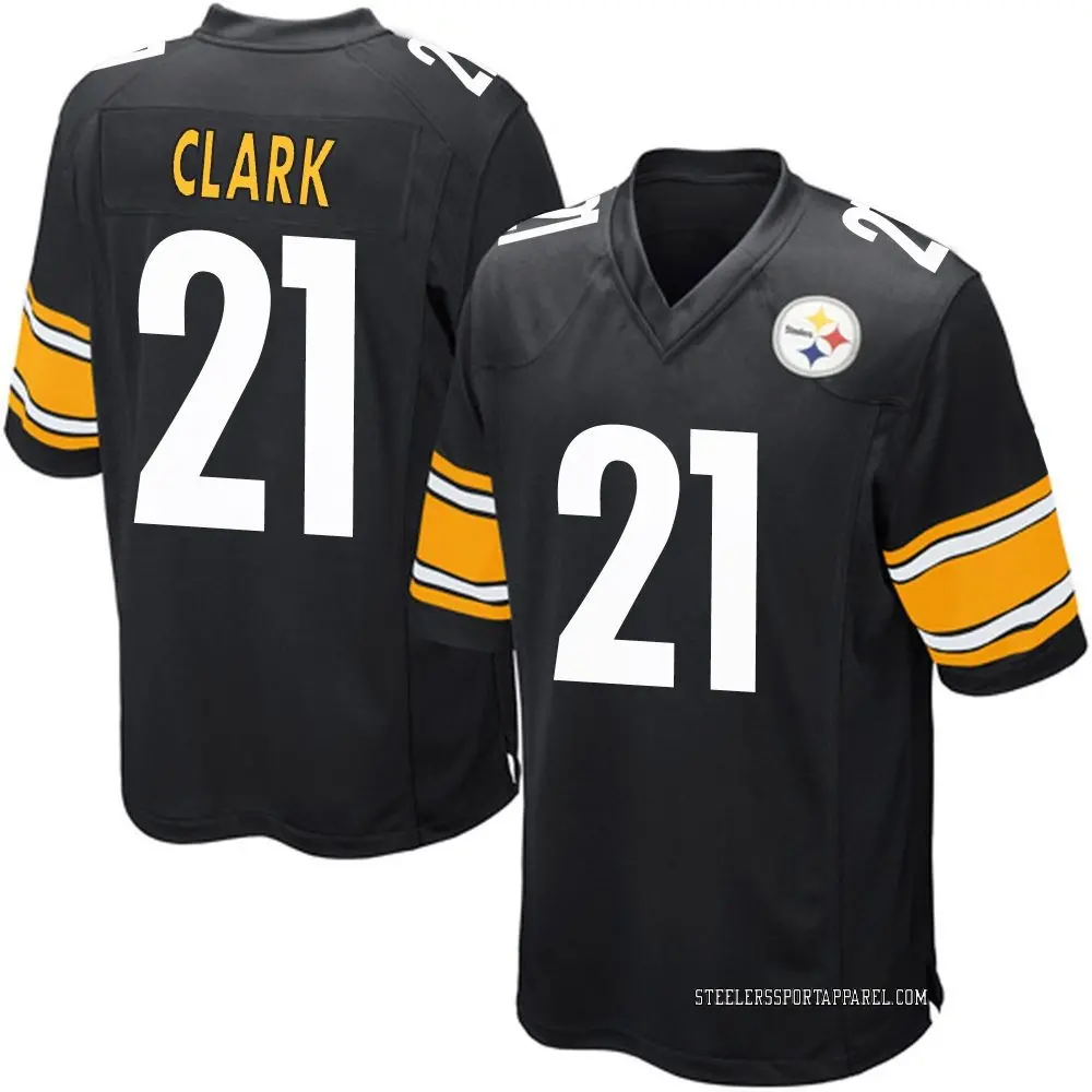 Game Black Youth Chuck Clark Pittsburgh Steelers Team Color Jersey