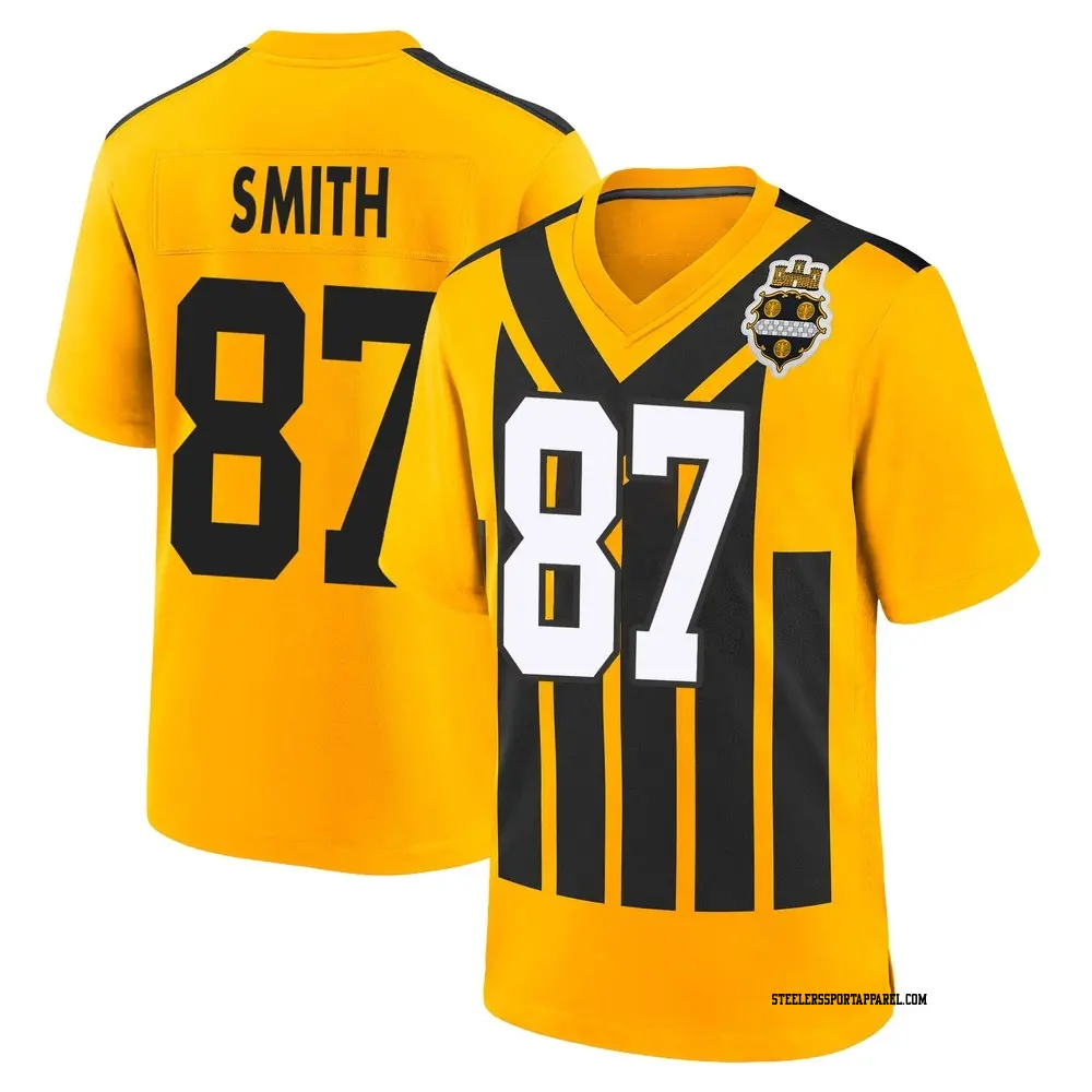 Game Gold Men's Brandon Smith Pittsburgh Steelers Alternate 1933 Throwback Jersey