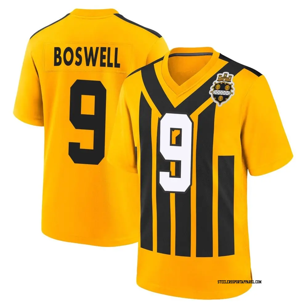 Game Gold Men's Chris Boswell Pittsburgh Steelers Alternate 1933 Throwback Jersey