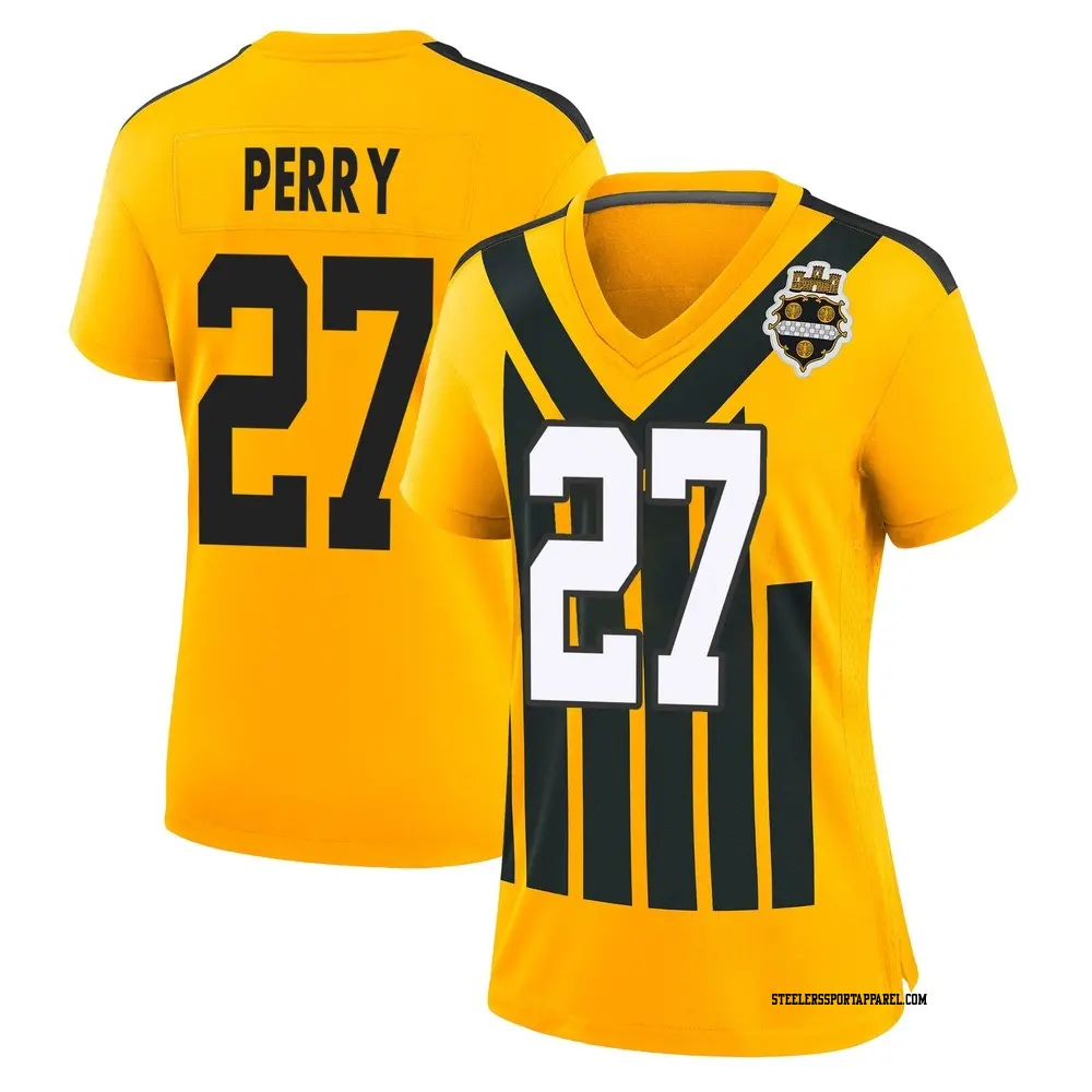 Game Gold Women's A.T. Perry Pittsburgh Steelers Alternate 1933 Throwback Jersey