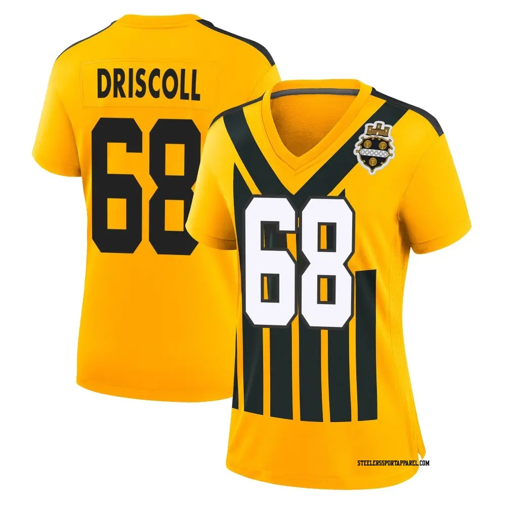 Game Gold Women's Jack Driscoll Pittsburgh Steelers Alternate 1933 Throwback Jersey