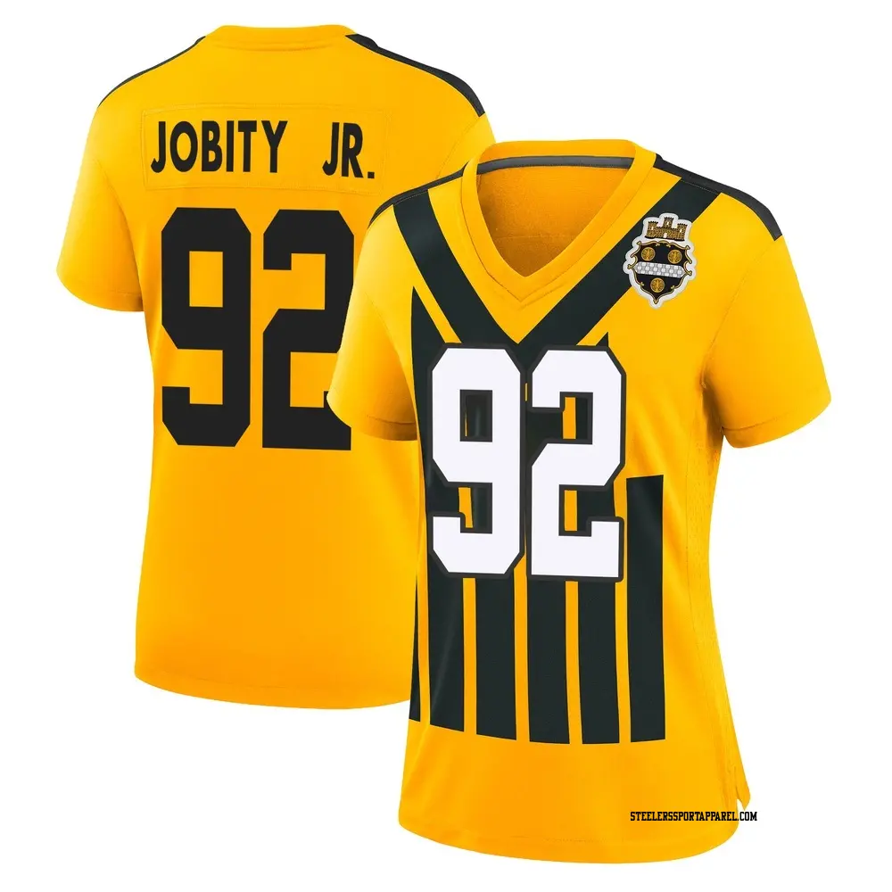 Game Gold Women's Kevin Jobity Jr. Pittsburgh Steelers Alternate 1933 Throwback Jersey