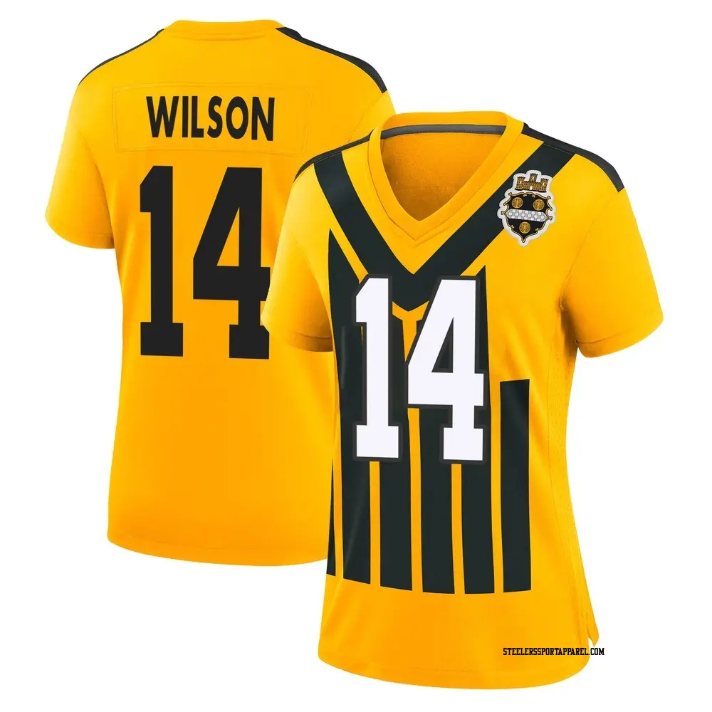 Game Gold Women's Roman Wilson Pittsburgh Steelers Alternate 1933 Throwback Jersey