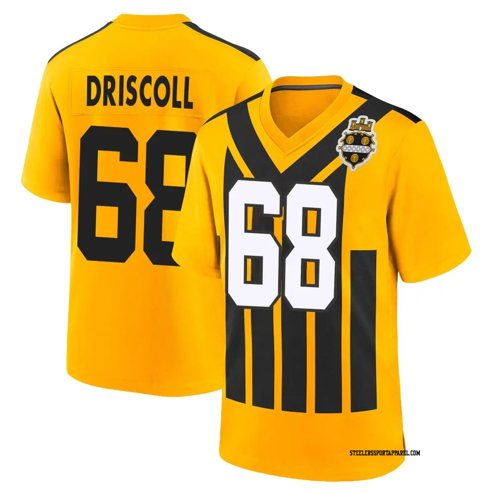 Game Gold Youth Jack Driscoll Pittsburgh Steelers Alternate 1933 Throwback Jersey
