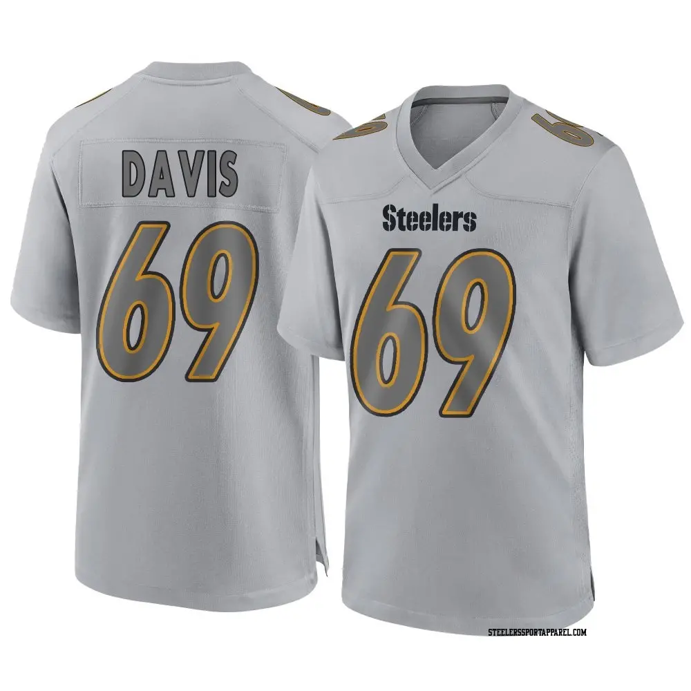 Game Gray Men's Domenique Davis Pittsburgh Steelers Atmosphere Fashion Jersey