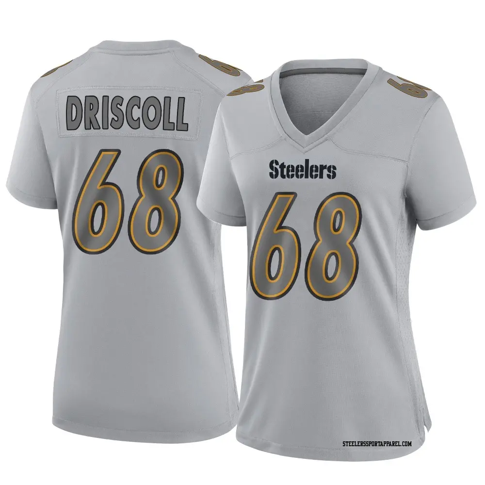 Game Gray Women's Jack Driscoll Pittsburgh Steelers Atmosphere Fashion Jersey