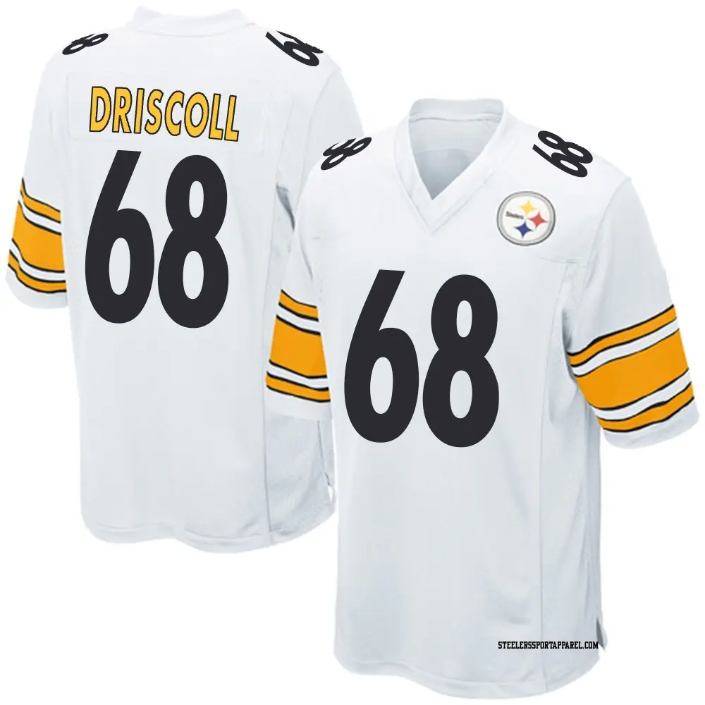 Game White Youth Jack Driscoll Pittsburgh Steelers Jersey