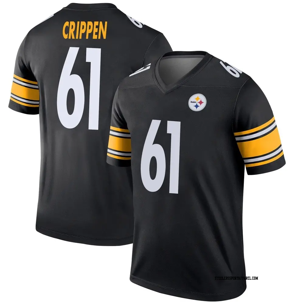 Legend Black Men's Greg Crippen Pittsburgh Steelers Jersey