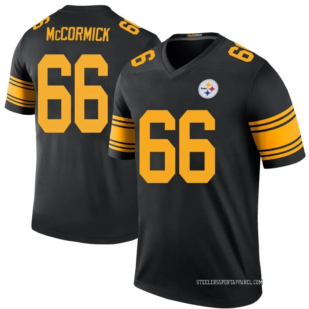Legend Black Men's Mason McCormick Pittsburgh Steelers Color Rush Jersey