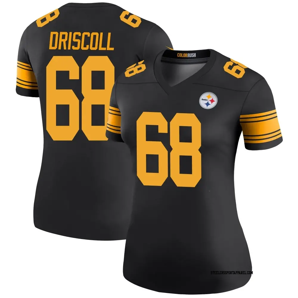 Legend Black Women's Jack Driscoll Pittsburgh Steelers Color Rush Jersey