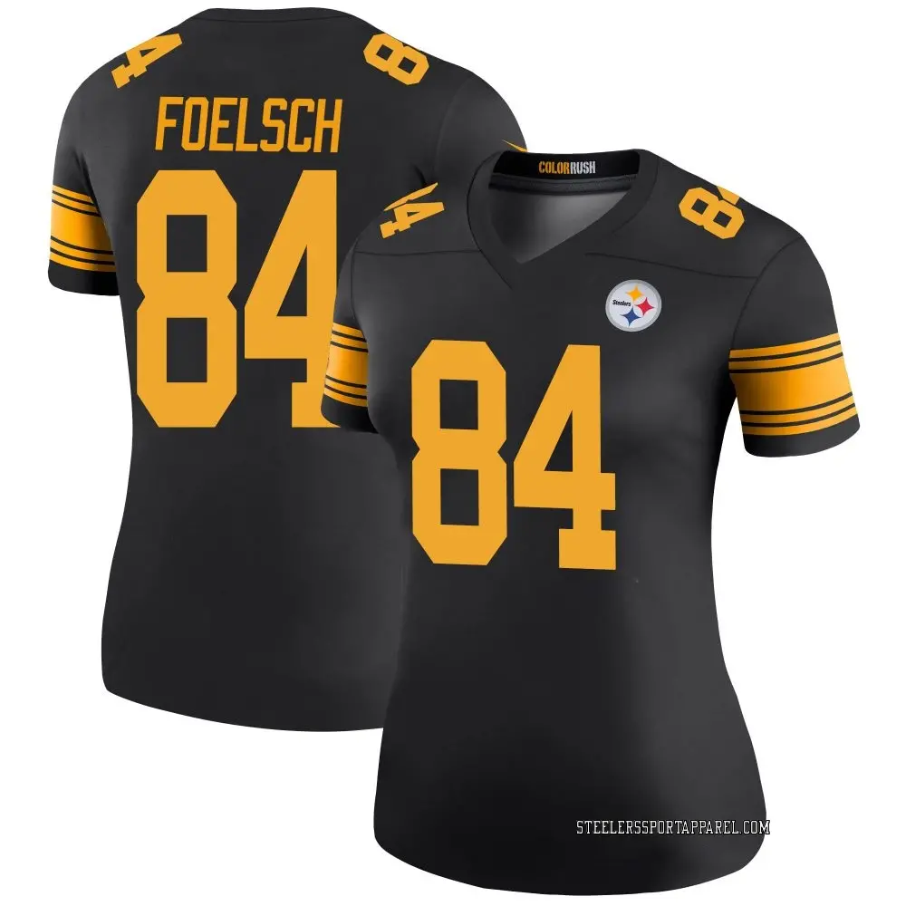 Legend Black Women's Kevin Foelsch Pittsburgh Steelers Color Rush Jersey