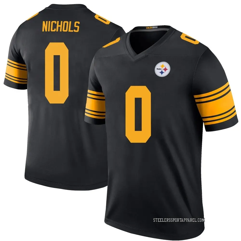 Legend Black Youth Lew Nichols Pittsburgh Steelers Color Rush Jersey