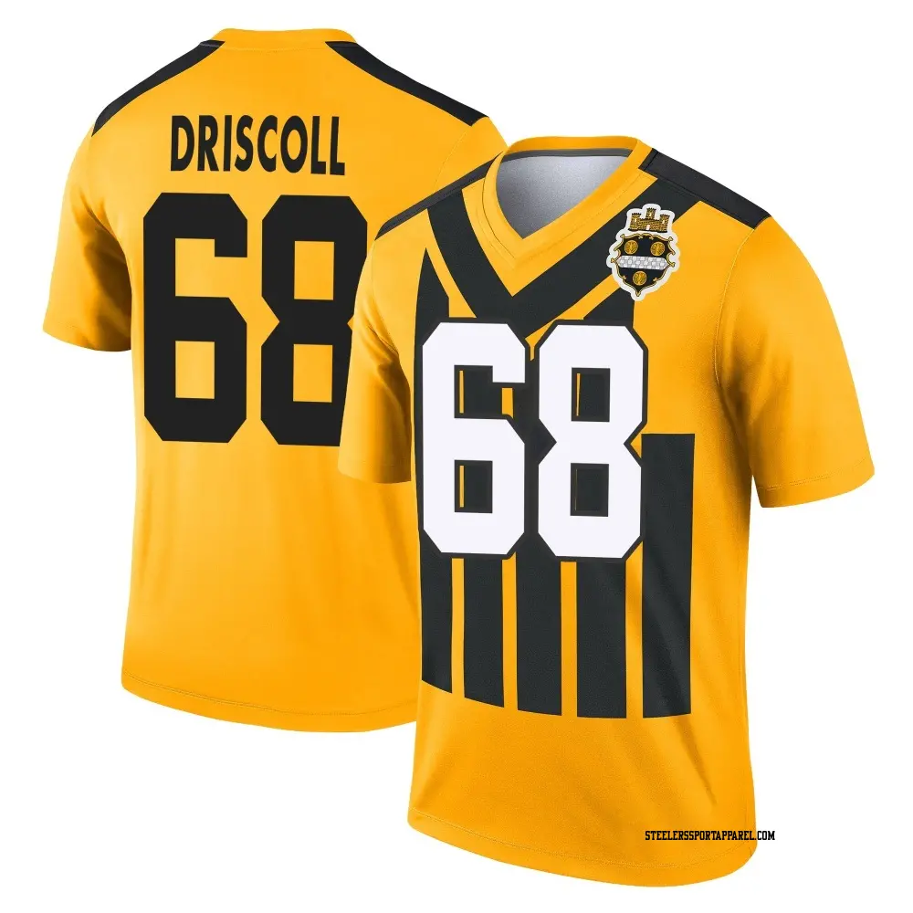 Legend Gold Men's Jack Driscoll Pittsburgh Steelers Alternate 1933 Throwback Performance Jersey
