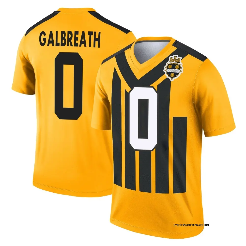Legend Gold Men's JJ Galbreath Pittsburgh Steelers Alternate 1933 Throwback Performance Jersey