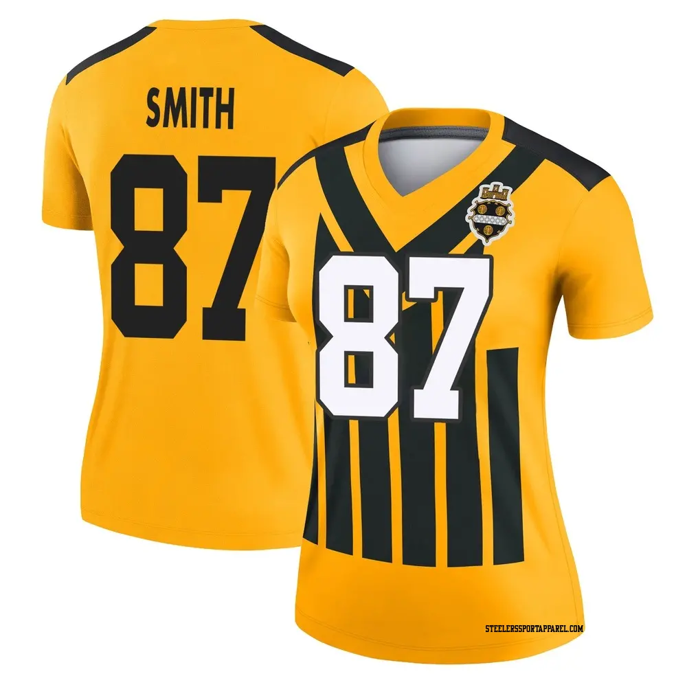 Legend Gold Women's Brandon Smith Pittsburgh Steelers Alternate 1933 Throwback Performance Jersey