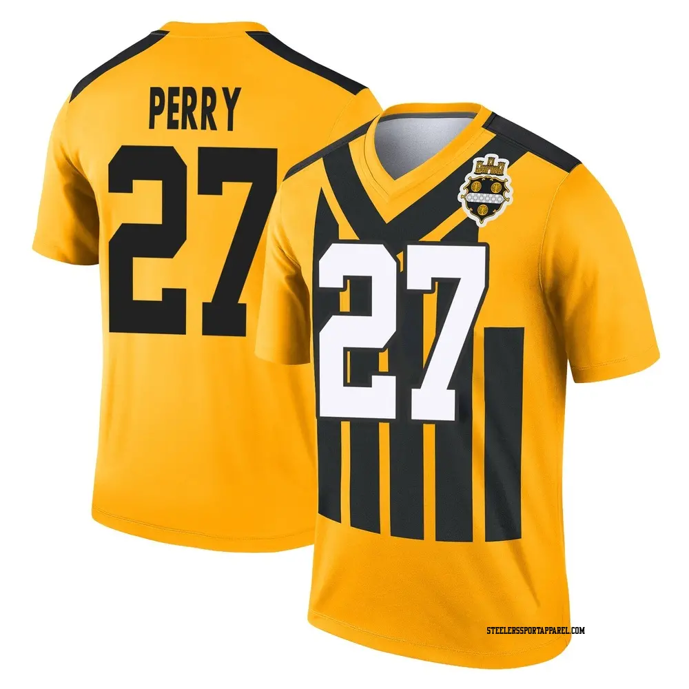 Legend Gold Youth A.T. Perry Pittsburgh Steelers Alternate 1933 Throwback Performance Jersey