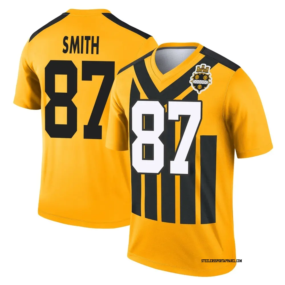 Legend Gold Youth Brandon Smith Pittsburgh Steelers Alternate 1933 Throwback Performance Jersey