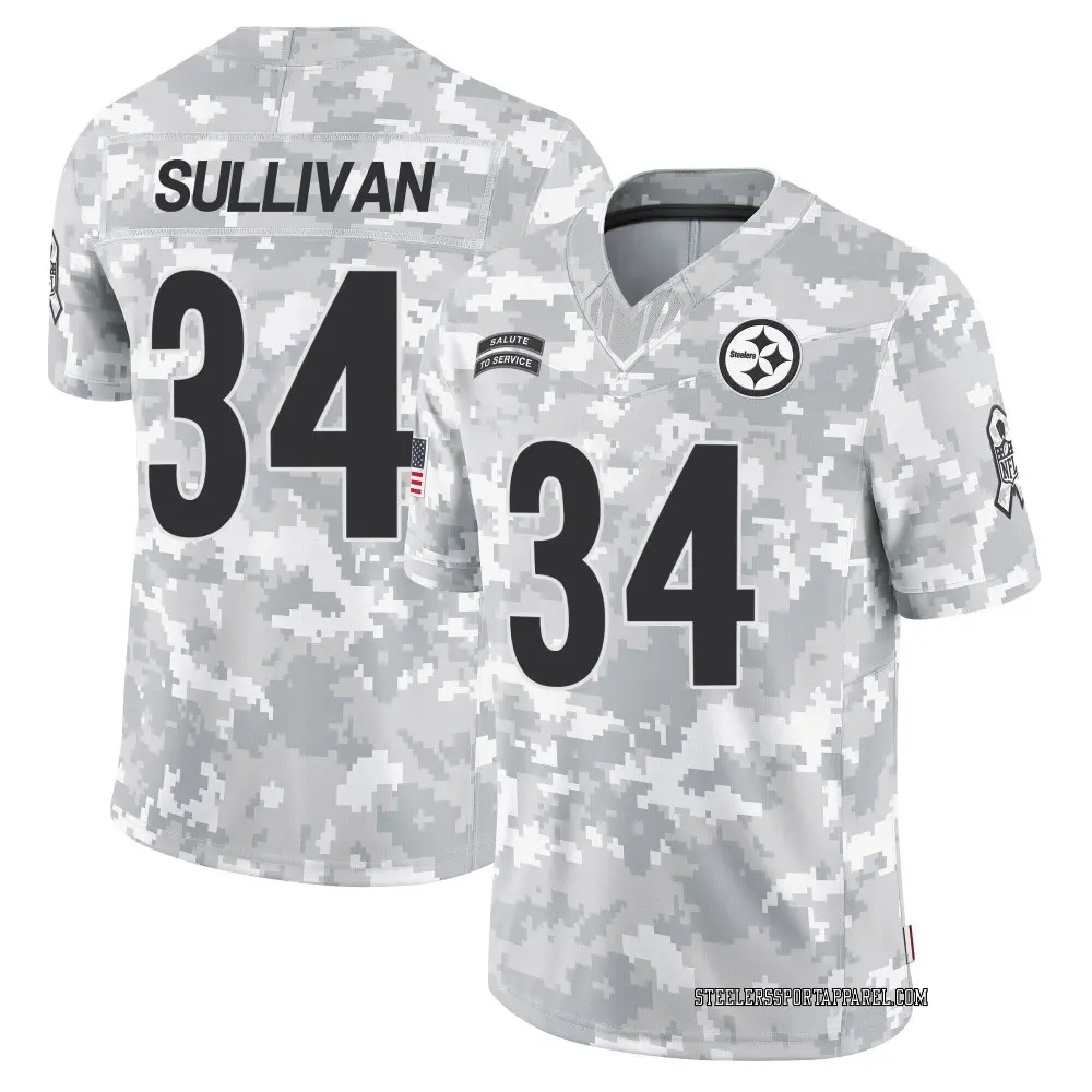Limited Arctic Camo Men's Chandon Sullivan Pittsburgh Steelers 2024 Salute to Service Jersey