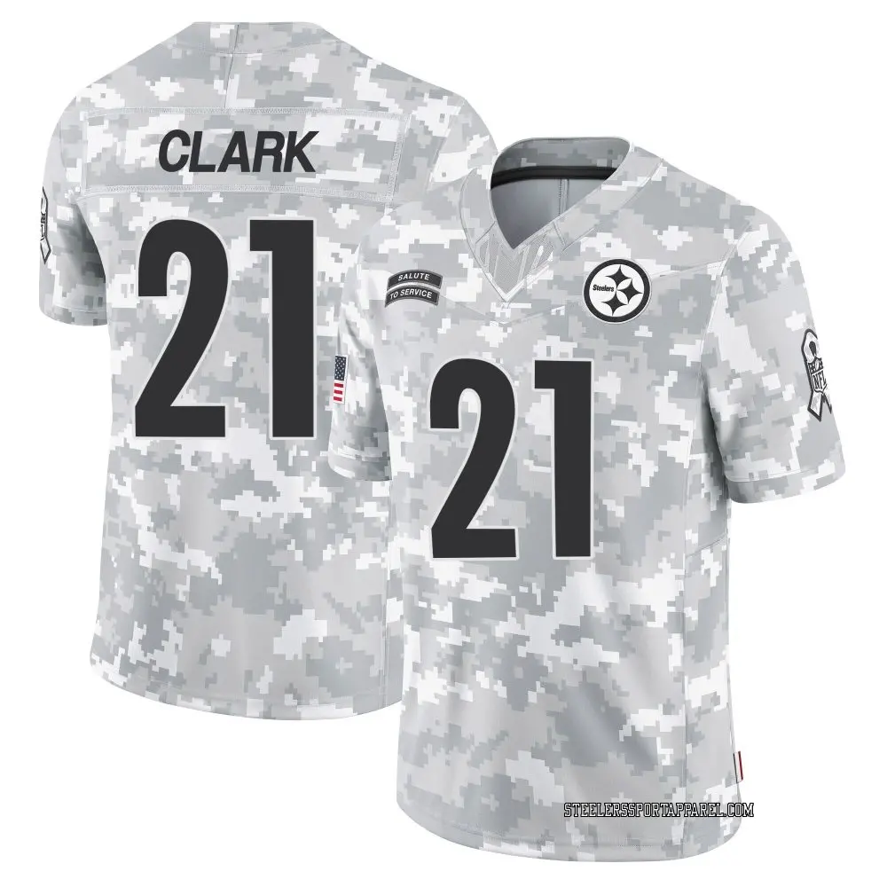 Limited Arctic Camo Men's Chuck Clark Pittsburgh Steelers 2024 Salute to Service Jersey