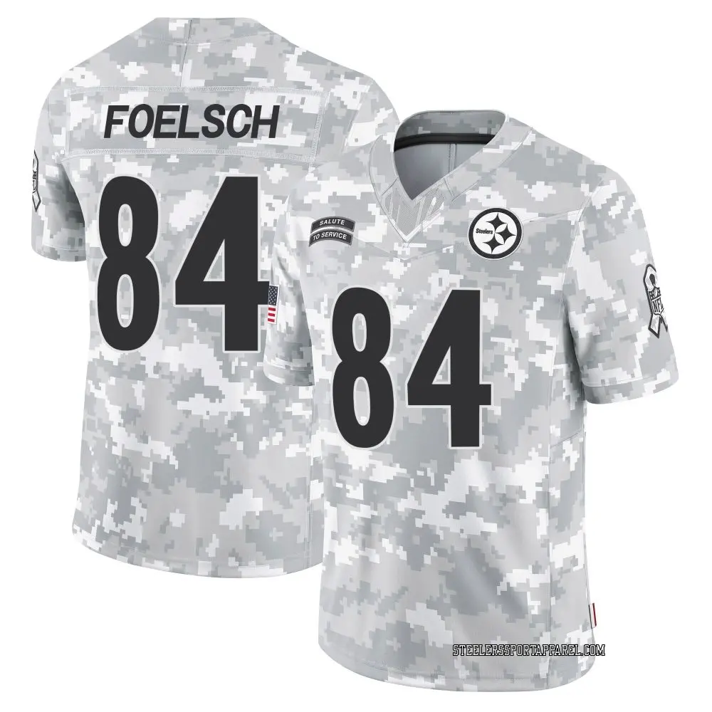 Limited Arctic Camo Men's Kevin Foelsch Pittsburgh Steelers 2024 Salute to Service Jersey
