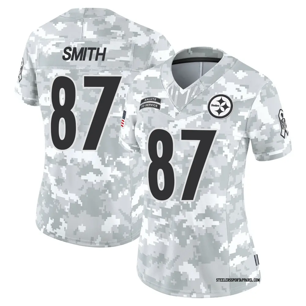 Limited Arctic Camo Women's Brandon Smith Pittsburgh Steelers 2024 Salute to Service Jersey