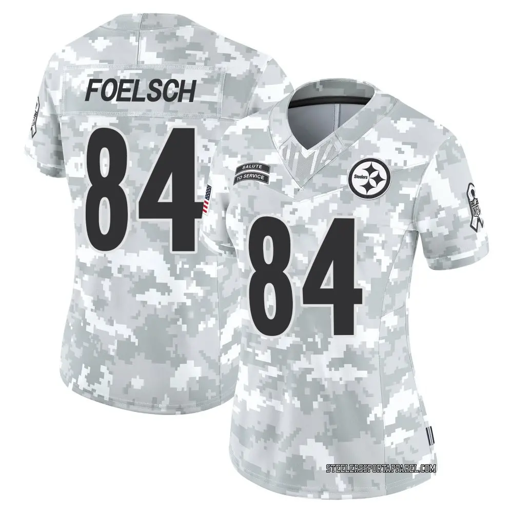 Limited Arctic Camo Women's Kevin Foelsch Pittsburgh Steelers 2024 Salute to Service Jersey