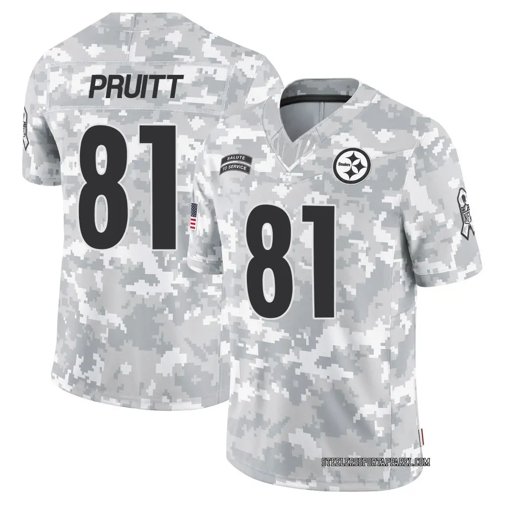 Limited Arctic Camo Youth MyCole Pruitt Pittsburgh Steelers 2024 Salute to Service Jersey