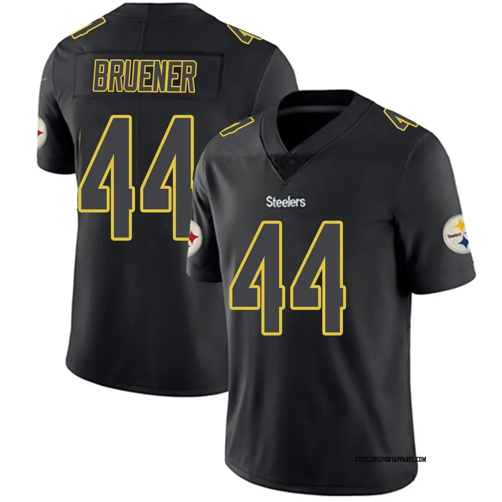 Limited Black Impact Youth Carson Bruener Pittsburgh Steelers Jersey