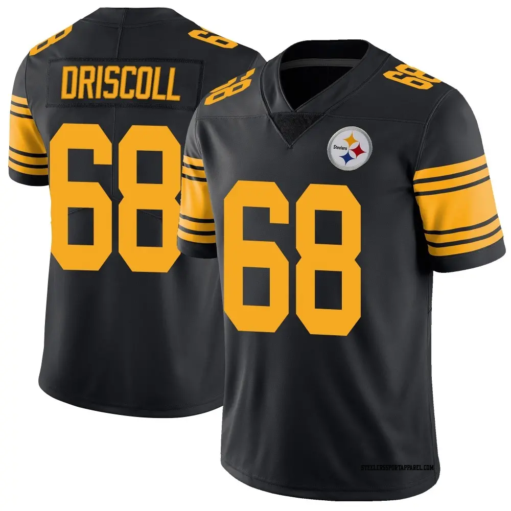 Limited Black Men's Jack Driscoll Pittsburgh Steelers Color Rush Jersey