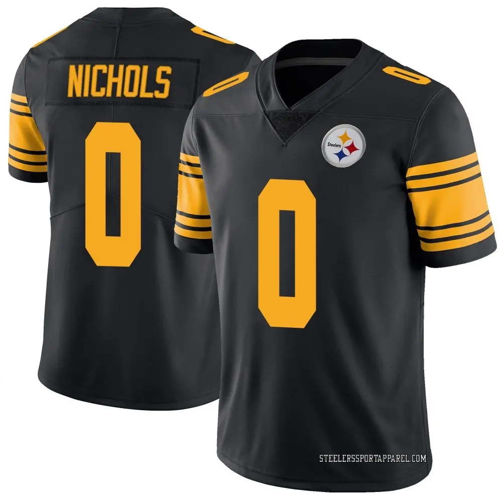 Limited Black Men's Lew Nichols Pittsburgh Steelers Color Rush Jersey