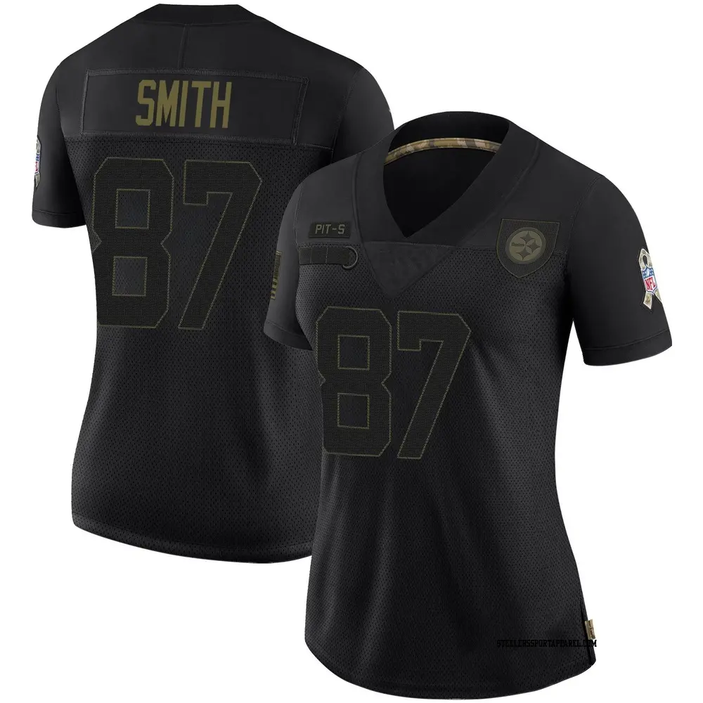 Limited Black Women's Brandon Smith Pittsburgh Steelers 2020 Salute To Service Jersey