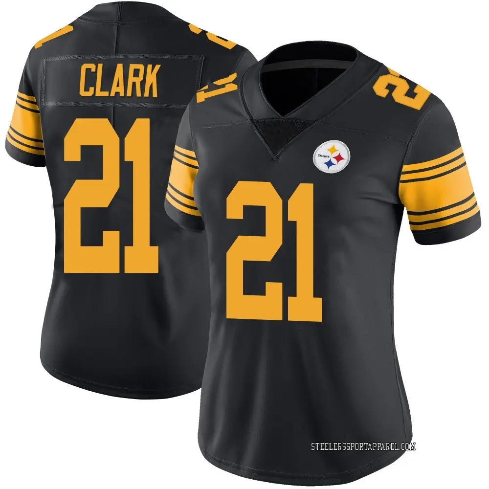 Limited Black Women's Chuck Clark Pittsburgh Steelers Color Rush Jersey