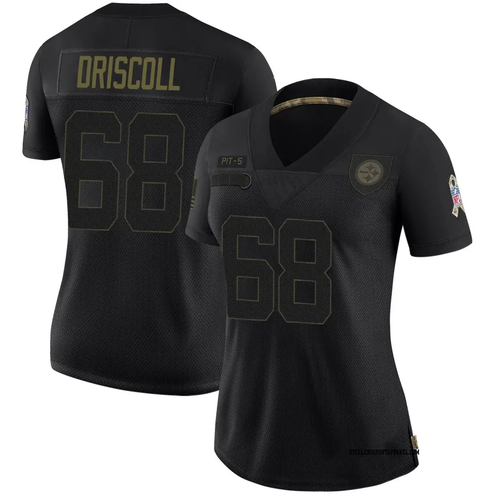 Limited Black Women's Jack Driscoll Pittsburgh Steelers 2020 Salute To Service Jersey