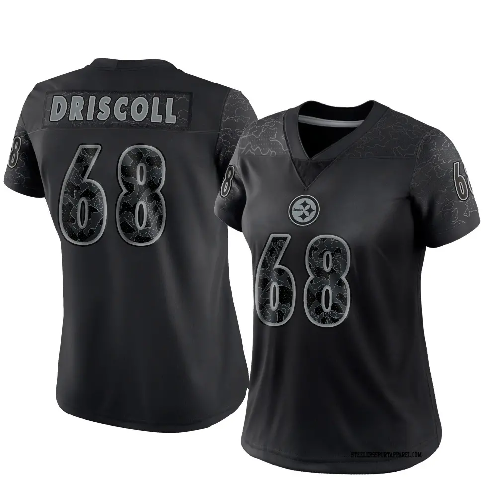 Limited Black Women's Jack Driscoll Pittsburgh Steelers Reflective Jersey