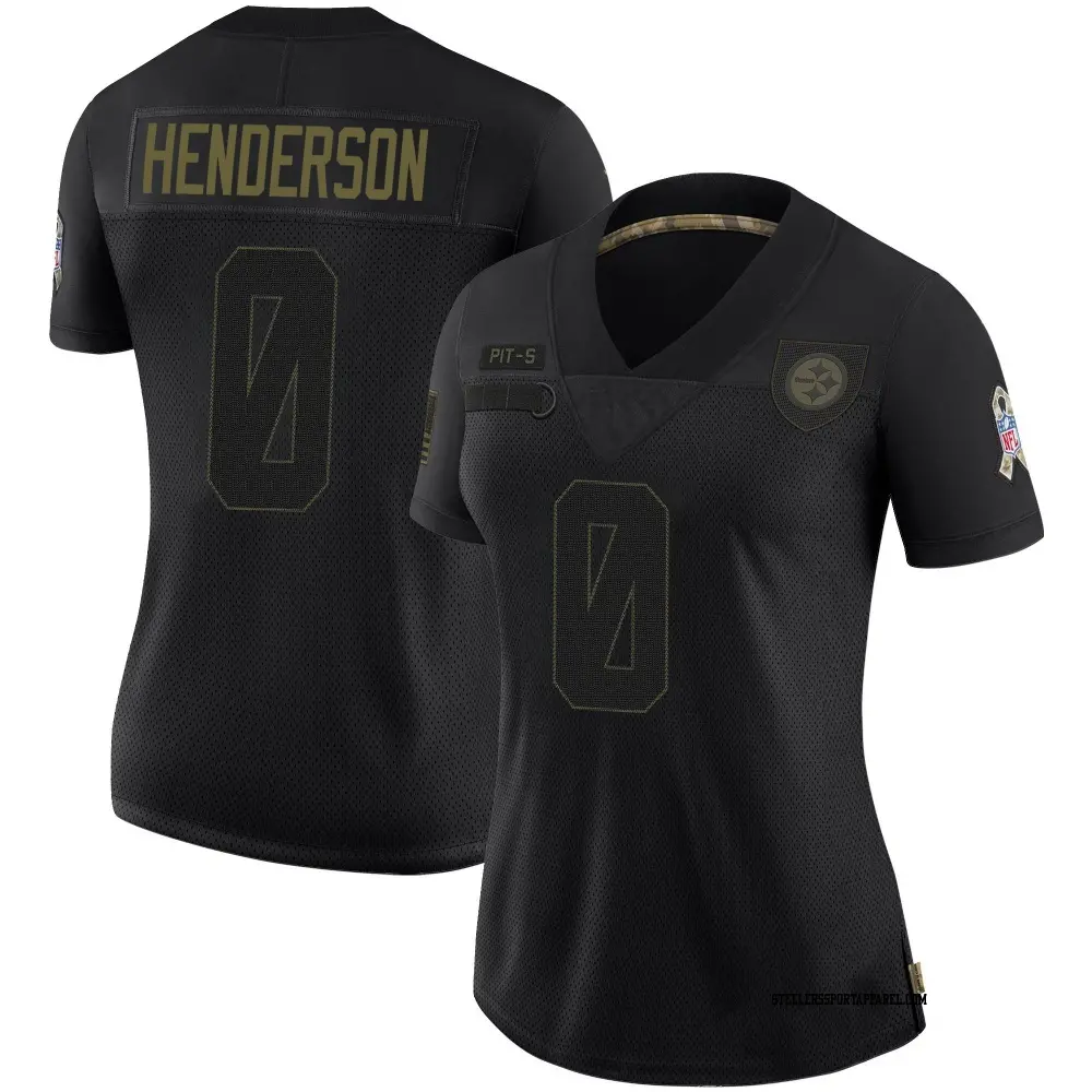 Limited Black Women's Jack Henderson Pittsburgh Steelers 2020 Salute To Service Jersey