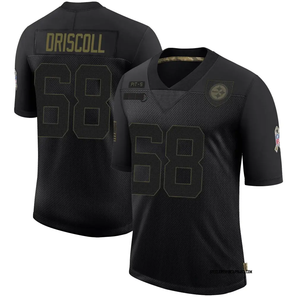 Limited Black Youth Jack Driscoll Pittsburgh Steelers 2020 Salute To Service Jersey