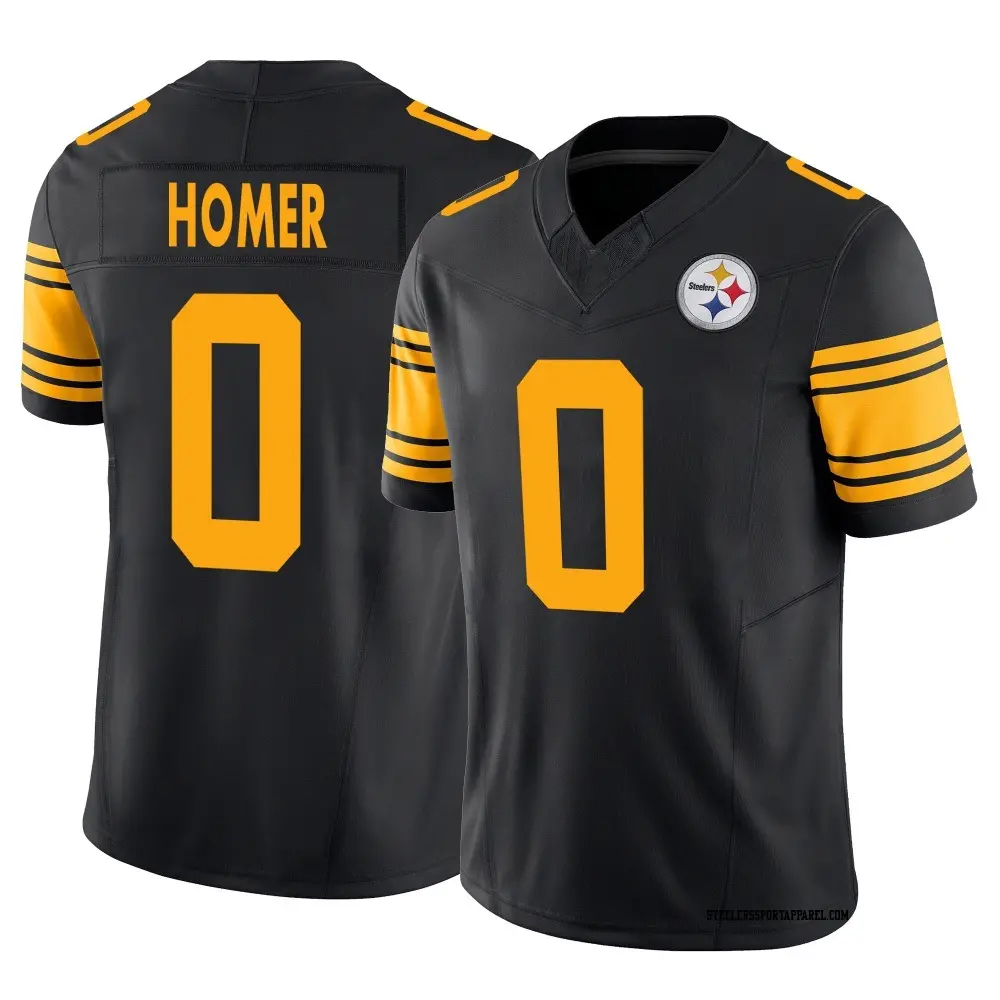 Limited Black Youth Travis Homer Pittsburgh Steelers 2nd Alternate Vapor F.U.S.E. Jersey