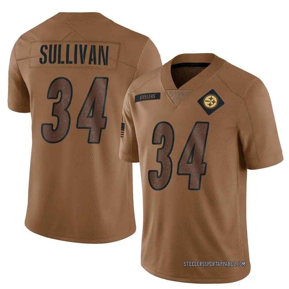 Limited Brown Men's Chandon Sullivan Pittsburgh Steelers 2023 Salute To Service Jersey