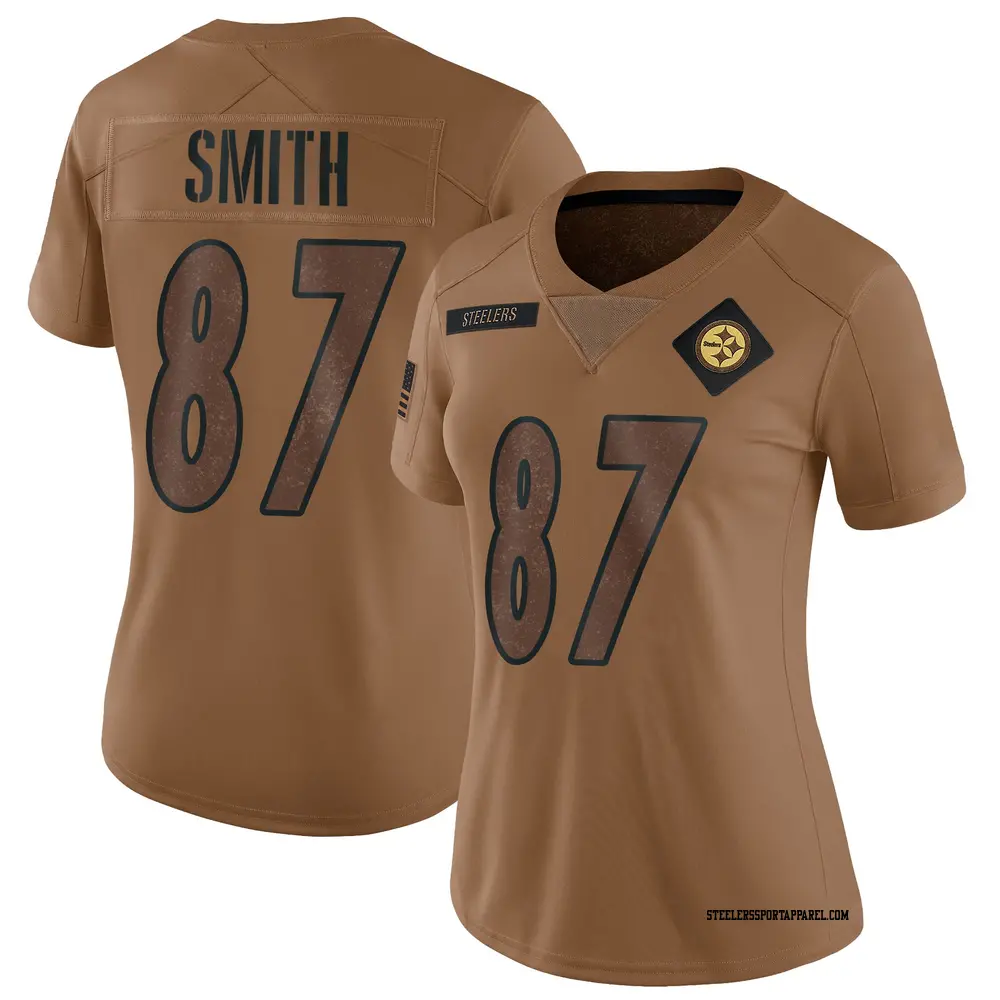 Limited Brown Women's Brandon Smith Pittsburgh Steelers 2023 Salute To Service Jersey