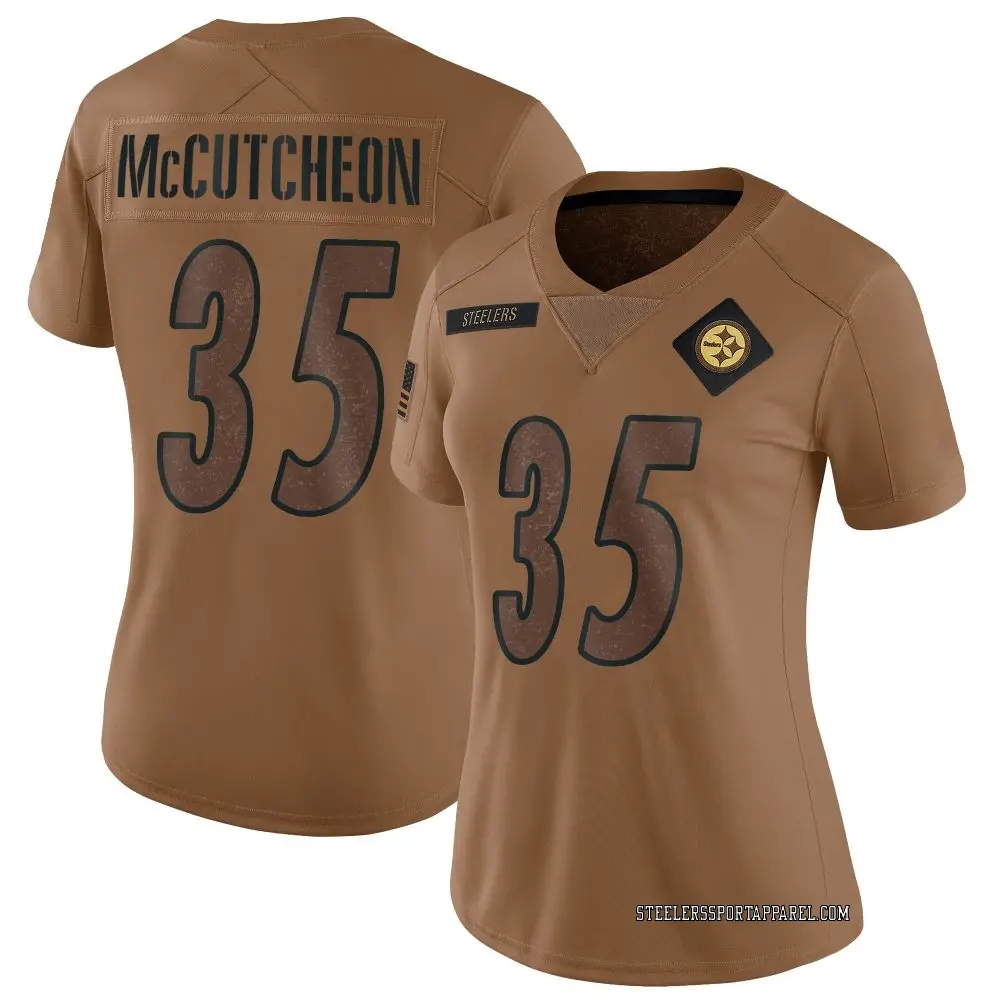 Limited Brown Women's Cameron McCutcheon Pittsburgh Steelers 2023 Salute To Service Jersey