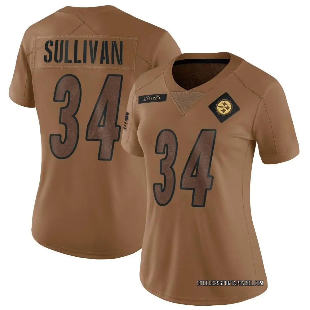 Limited Brown Women's Chandon Sullivan Pittsburgh Steelers 2023 Salute To Service Jersey