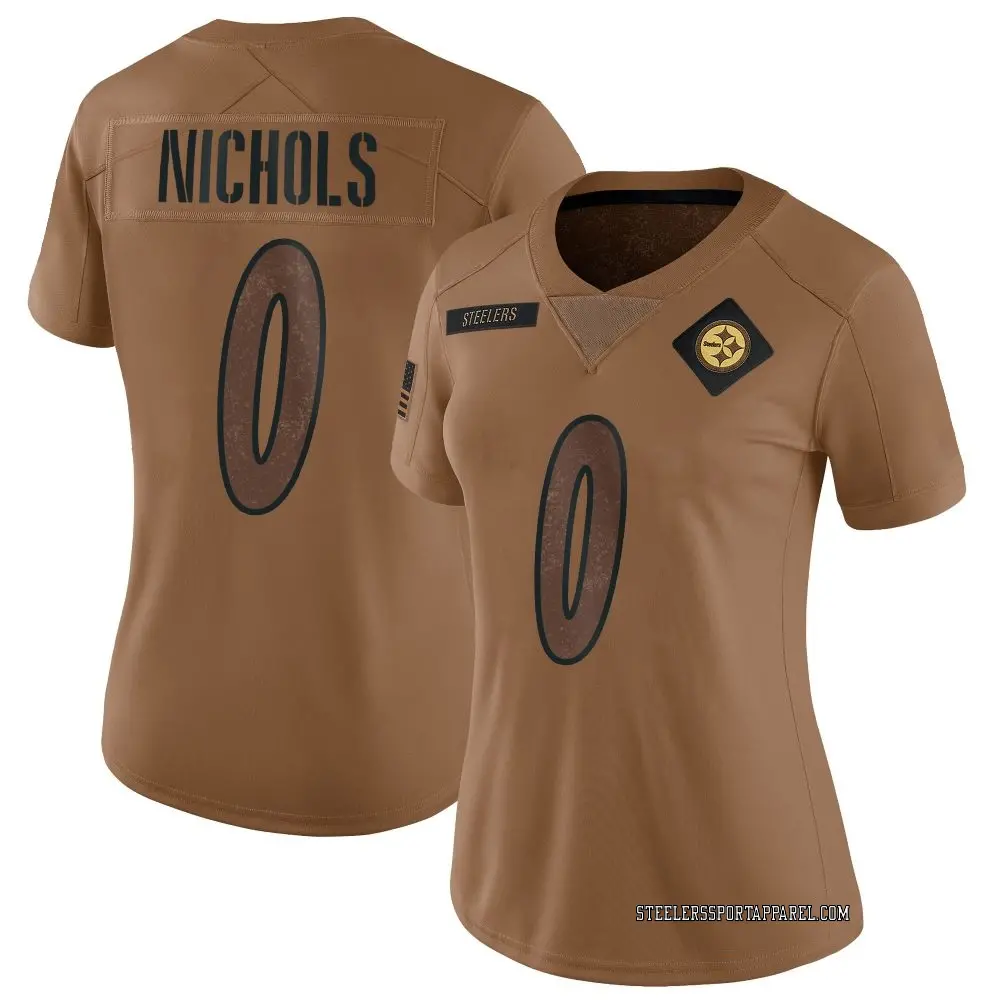 Limited Brown Women's Lew Nichols Pittsburgh Steelers 2023 Salute To Service Jersey