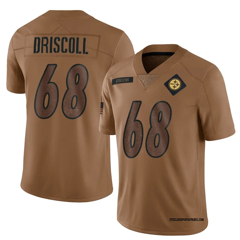 Limited Brown Youth Jack Driscoll Pittsburgh Steelers 2023 Salute To Service Jersey