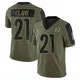 Limited Olive Men's Chuck Clark Pittsburgh Steelers 2021 Salute To Service Jersey
