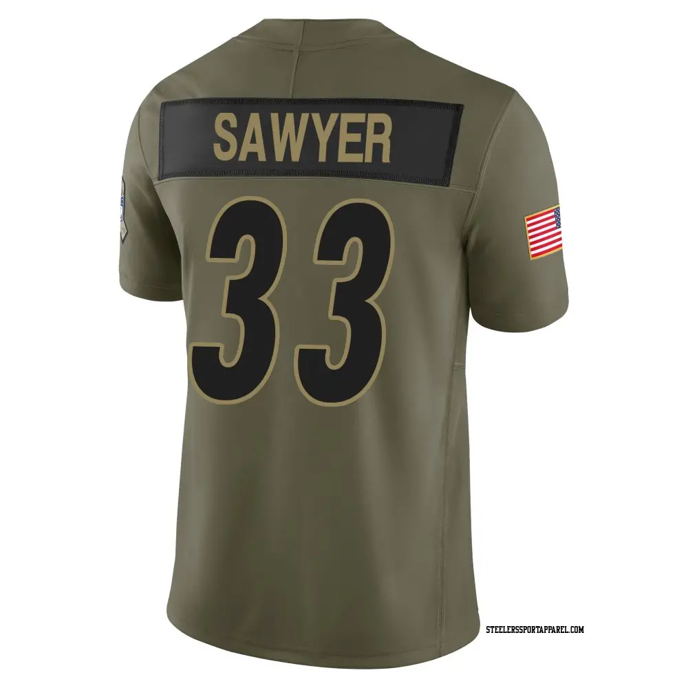 Limited Olive Men's Jack Sawyer Pittsburgh Steelers 2025 Salute to