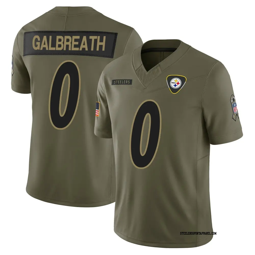 Limited Olive Men's JJ Galbreath Pittsburgh Steelers 2025 Salute to Service Jersey