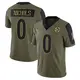 Limited Olive Men's Lew Nichols Pittsburgh Steelers 2021 Salute To Service Jersey